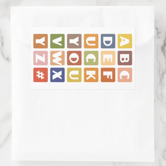 Aufkleber für schmutzige Alphabets (Tasche)