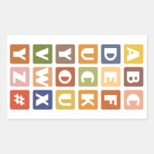 Aufkleber für schmutzige Alphabets (Vorderseite)