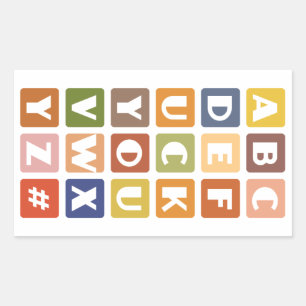 Aufkleber für schmutzige Alphabets