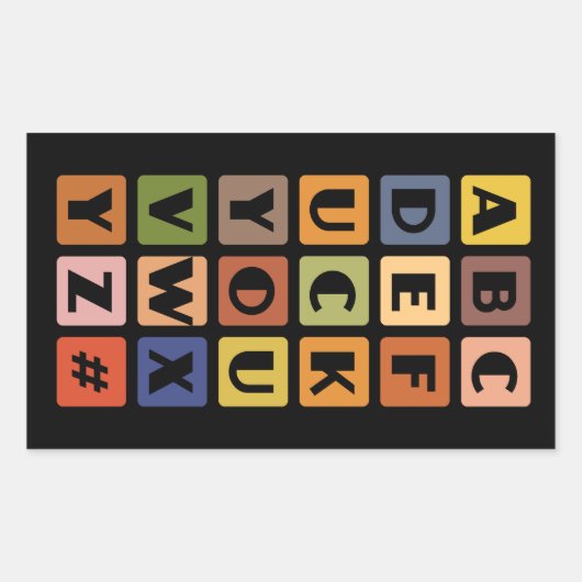 Aufkleber für schmutzige Alphabets (Vorderseite)
