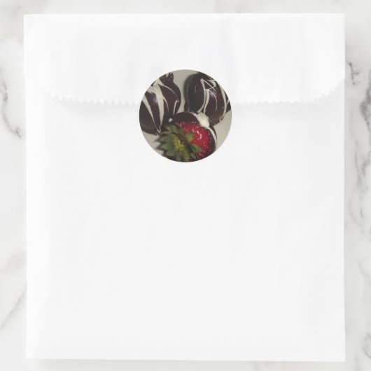 Aufkleber für schokoladenbedeckte Erdbeeren (Tasche)