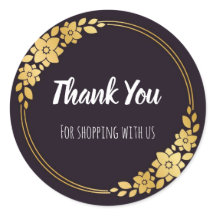 Aufkleber für Schwarz- und Goldgeschäfte