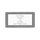 Aufkleber für Schwarz-Weiß-Streifen Adressaufkleber (Vorne)