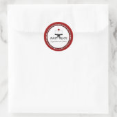 Aufkleber für Schwarz-weiße Backwaren (Tasche)