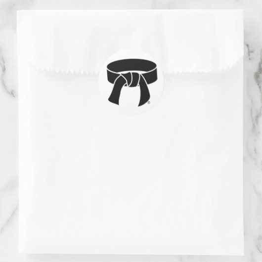 Aufkleber für schwarze Gürtel (Tasche)