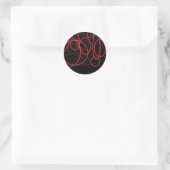 Aufkleber für schwarze und rote Kreise (Tasche)