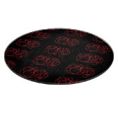 Aufkleber für schwarze und rote Kreise Schneidebrett (Ecke)