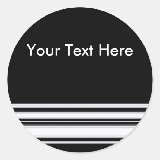 Aufkleber für schwarze und weiße Streifen (Vorderseite)