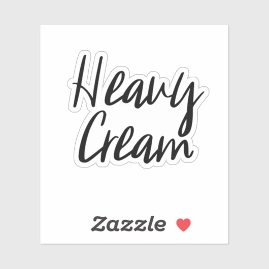 Aufkleber für schwere Creme (Blatt)