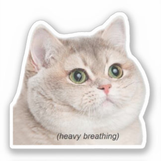 Aufkleber für schweres Atmen Cat Meme