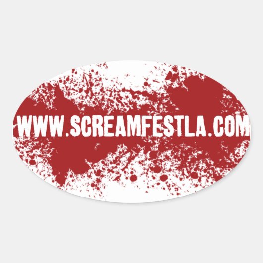 Aufkleber für Screamfest - oval (Vorderseite)