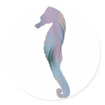 Aufkleber für Seepferd im Akrylstil