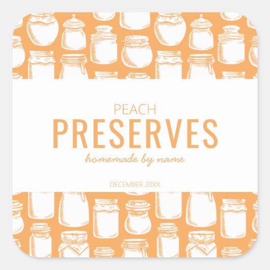 Aufkleber für selbstgemachte Peach (Vorderseite)