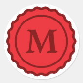 Aufkleber für Siegel in Kontrolle, Farbe (Vorderseite)