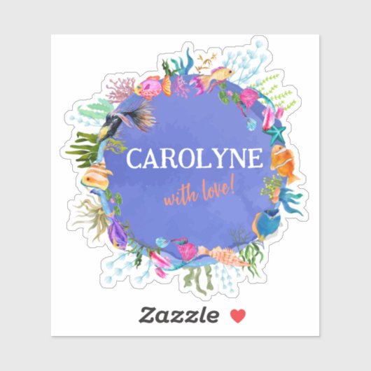 Aufkleber für Siegel personalisiert (Blatt)