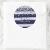 Aufkleber für Silber und Navy-Brautparty (Tasche)