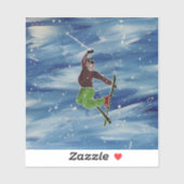 Aufkleber für Skisprung (Blatt)