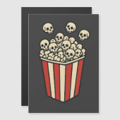 Aufkleber für Skull Popcorn Box  Magneteinladung (Vorne/Hinten)