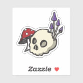 Aufkleber für Skull und Pilze (Blatt)