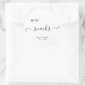 Aufkleber für Snacks zum Hochzeiten (Tasche)