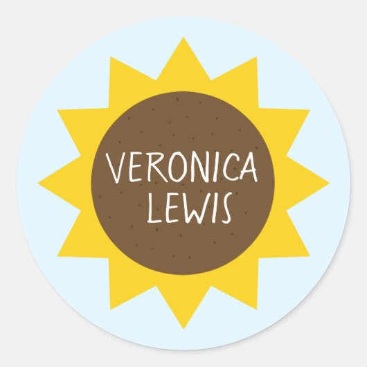 Aufkleber für Sonnenblumen (Vorderseite)