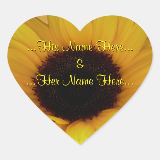 Aufkleber für Sonnenblumen Personalisiert Sonnenbl (Vorderseite)