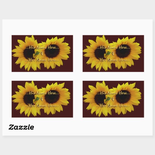 Aufkleber für Sonnenblumen Personalisiert Sonnenbl (Blatt)