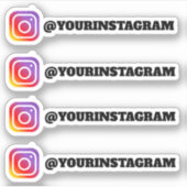 Aufkleber für soziale Medien mit benutzerdefiniert (Vorderseite)