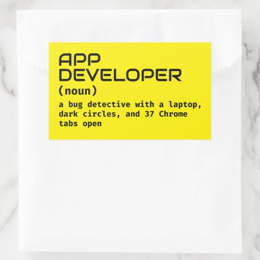 Aufkleber für Spaß von Software-Entwicklern (Tasche)