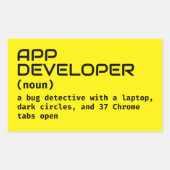 Aufkleber für Spaß von Software-Entwicklern (Vorderseite)