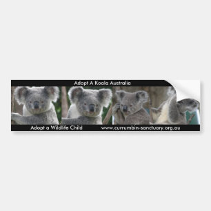 Aufkleber für Stoßstangen Adoptiere ein Koala Aust Autoaufkleber