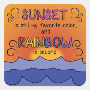 Aufkleber für Sunset und Rainbow Square