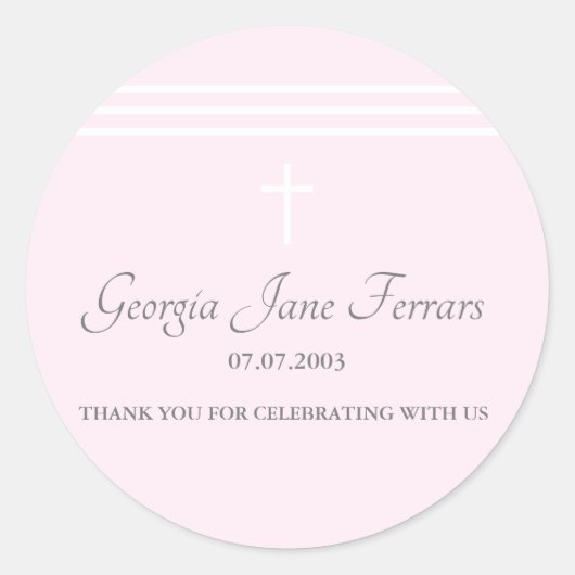 Aufkleber für Taufen (Vorderseite)