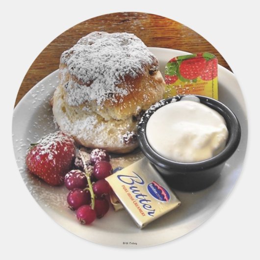 Aufkleber für Tee und Scones (Vorderseite)