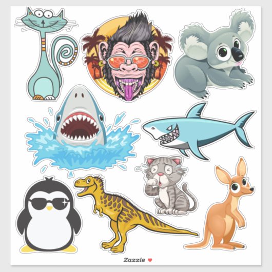 Aufkleber für Tiere (Blatt)