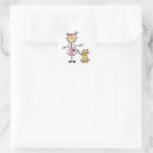 Aufkleber für tierisches Strichmännchen (Tasche)