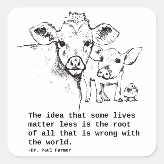 Aufkleber für Tierrechte (Vorderseite)