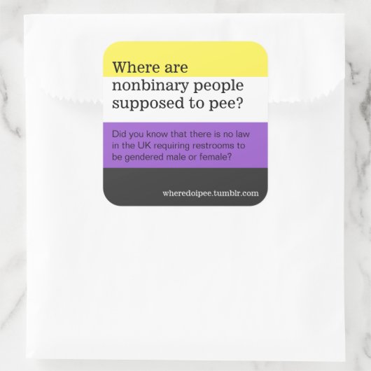 Aufkleber für Toiletten (Tasche)