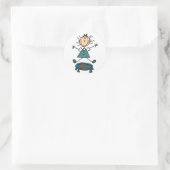 Aufkleber für Trampolin-Strichmännchen (Tasche)