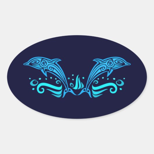 Aufkleber für Tribal-Delphine (Vorderseite)