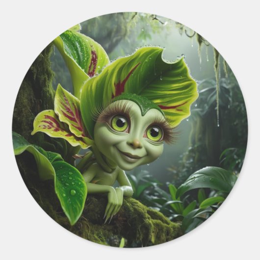 Aufkleber für tropische Pflanze (Vorderseite)