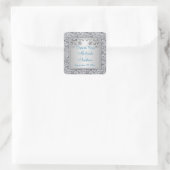 Aufkleber für türkisfarbene und silberfarbene Gast (Tasche)