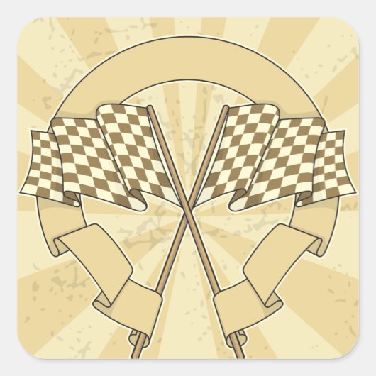 Aufkleber für überprüfte Racing-Flags (Vorderseite)