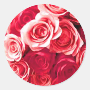 Aufkleber für Umschlag Aufkleber in Rosa und Rote