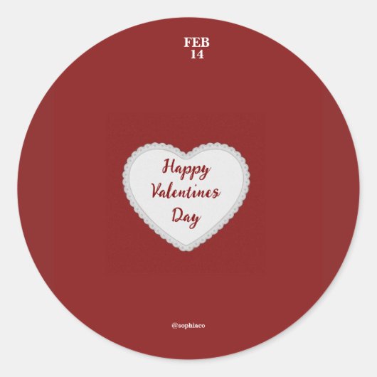 Aufkleber für Valentinstag - Sophiaco (Vorderseite)