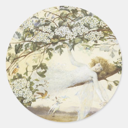 Aufkleber für viktorianische Fee - Fee für Kinder (Vorderseite)