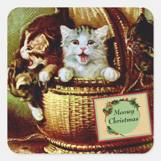 Aufkleber für viktorianische Katzen (Vorderseite)