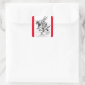 Aufkleber für Vintage Alice im Wunderland des weiß (Tasche)