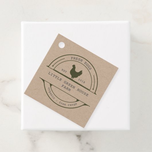 Aufkleber für Vintage Aufzuchtbetriebe Geschenkanhänger (Beispiel)