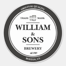 Aufkleber für Vintage Beerfabrik